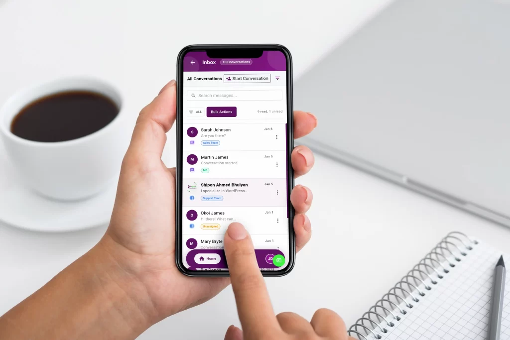HubSpark App - Messages